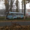 В Одессе трамвай "слетел" с рельсов и устроил ДТП 