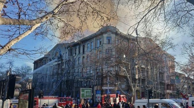 Пожар в Одессе, фото: timer-odessa.net