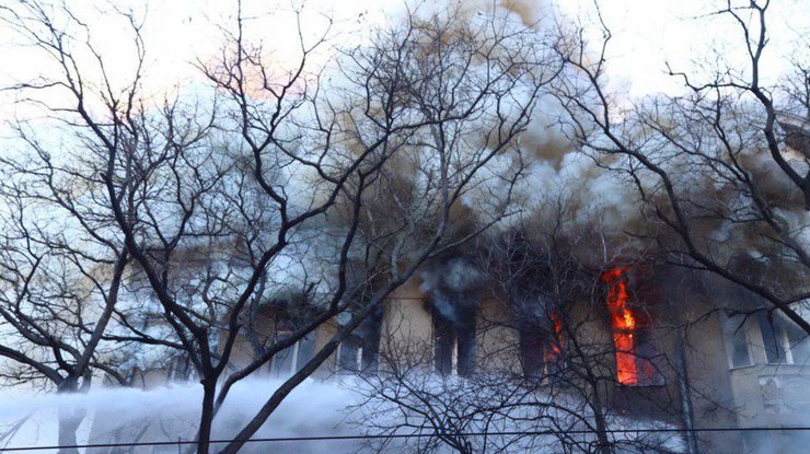 Пожар в Одессе / местные СМИ