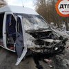 Под Киевом маршрутка попала в жуткую аварию