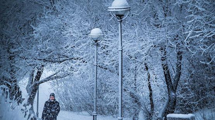 Фото: снегопад в Украине