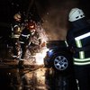 В Киеве во дворе дотла выгорел BMW (видео) 