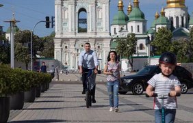 Кличко приехал на инаугурацию на велосипеде