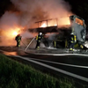 В Польше дотла сгорел автобус Киев-Прага