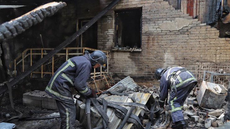 Последствия пожара в Одессе
