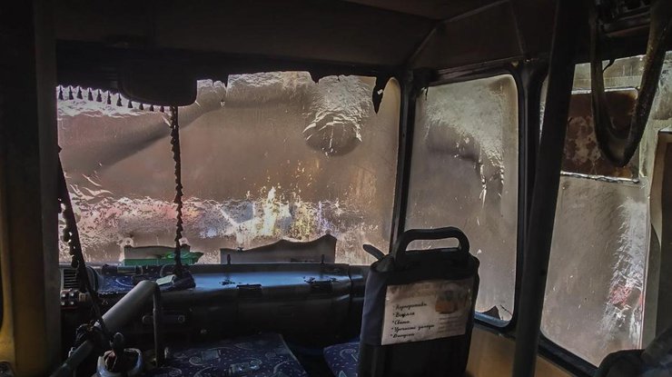 В Киеве на ходу загорелась маршрутка Фото: Информатор