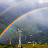 Огромные радуги над горами Кавказа удивили туристов