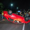 Chevrolet врезался в автовоз и оказался на крыше (видео)