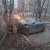 В Харькове пьяный водитель выехал на встречку и "влетел" в дерево 
