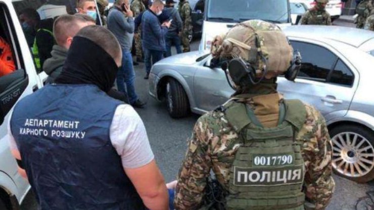 Задержание в центре Киева / Фото: t.me/UA_National_Police