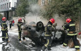 ДТП с пожаром в Киеве