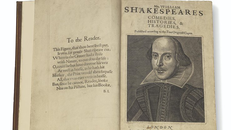 Первый сборник пьес Шекспира был издан в 1623 году