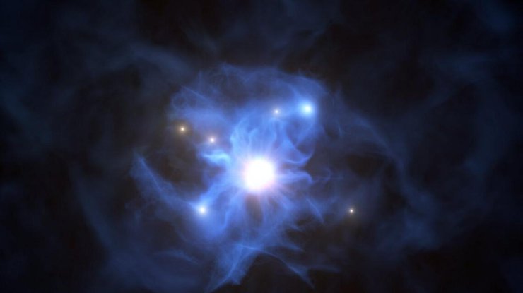 Галактики в паутине черной дыры/ Фото: eso.org