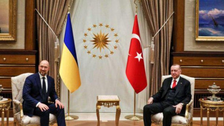Денис Шмыгаль и Реджеп Тайип Эрдоган / Фото: kmu.gov.ua