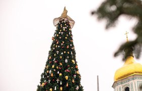 Главный новогодний символ Украины лишился шляпы (фото)