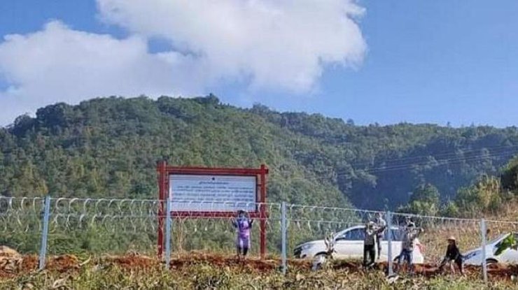 На юге Китая строят разделительную стену на границе с Мьянмой