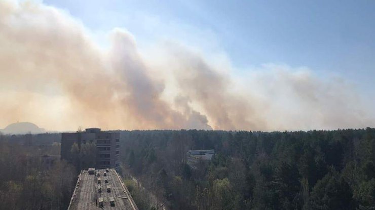 Пожар в Чернобыле/ Фото: Facebook