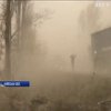 Через потужну пилову бурю на Київщині сталася масштабна ДТП