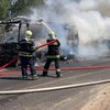 Под Черкассами сгорел дотла пассажирский автобус