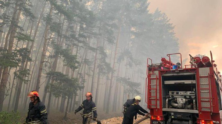 Фото: пожары под Луганском 