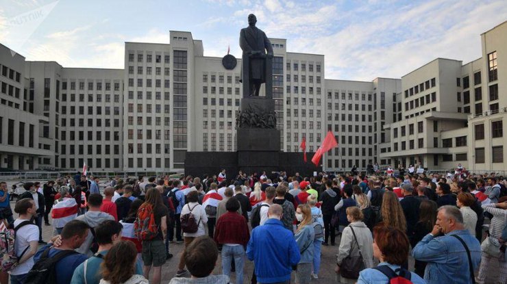 Акция протеста на площади Независимости/ Фото: m.sputnik.by