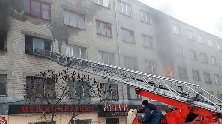 В Павлограде горело общежитие