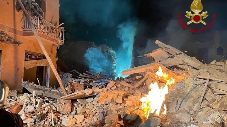 Взрыв газа в доме на Сицилии/ фото: Twitter