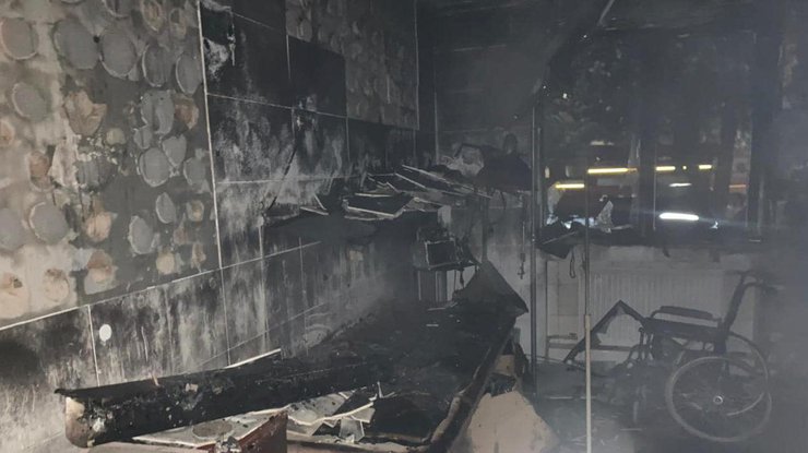 Фото: пожар в больнице 