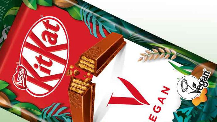 Веганский батончик KitKat V/ Фото: nestle.com