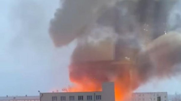 Пожар в Харькове / Фото: стоп-кадр из видео 