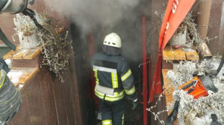 В центре Киева произошел пожар в кафе "Бистро"