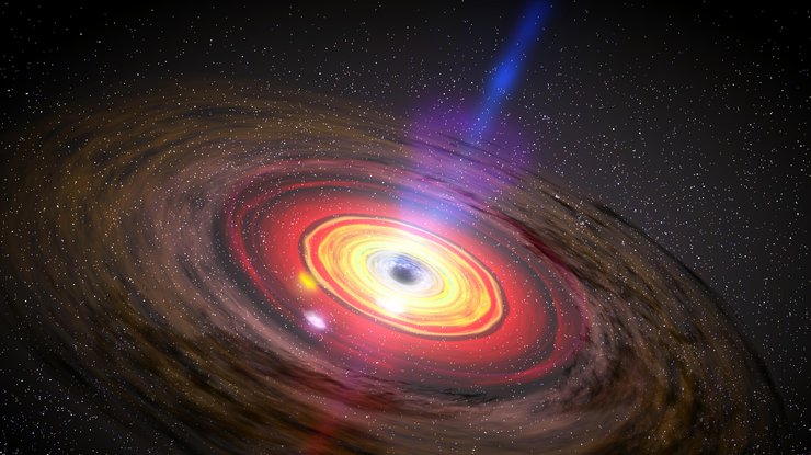 Черная дыра в галактике M87 (иллюстрация)
