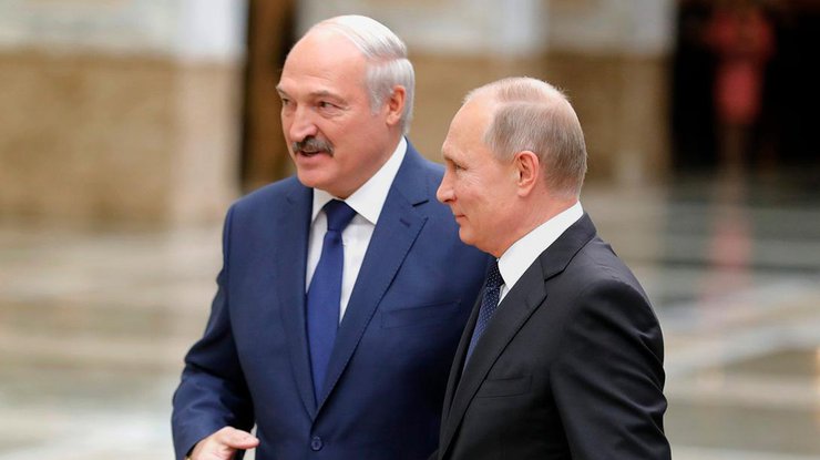 Фото: Александр Лукашенко и Владимир Путин / РБК