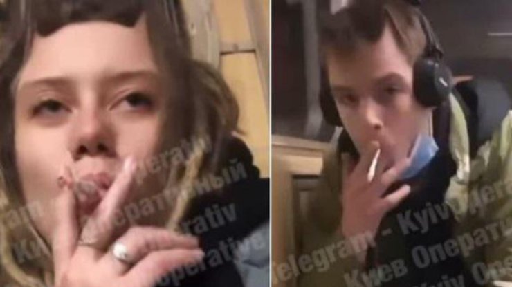 Подростки курили в метро / Фото: стоп-кадр из видео