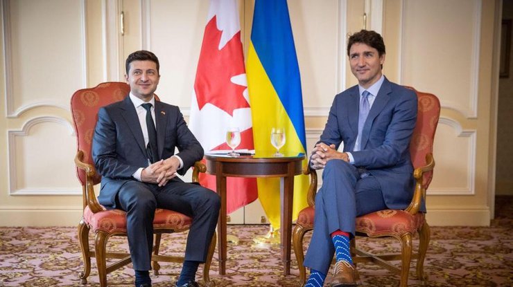 Президент Украины Владимир Зеленский и премьер-министр Канады Джастин Трюдо