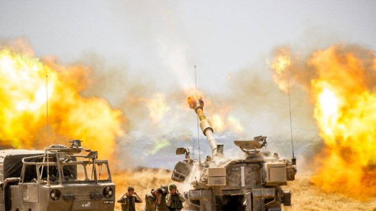 Фото: ракетный обстрел / timesofisrael.com