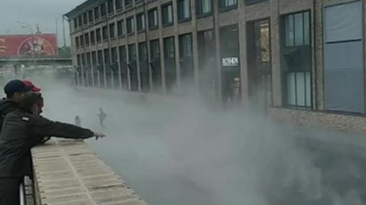 Кипяток в фонтане / Фото: стоп-кадр из видео 