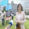 Під Європарламентом правозахисники провели акцію на підтримку кримськотатарського народу