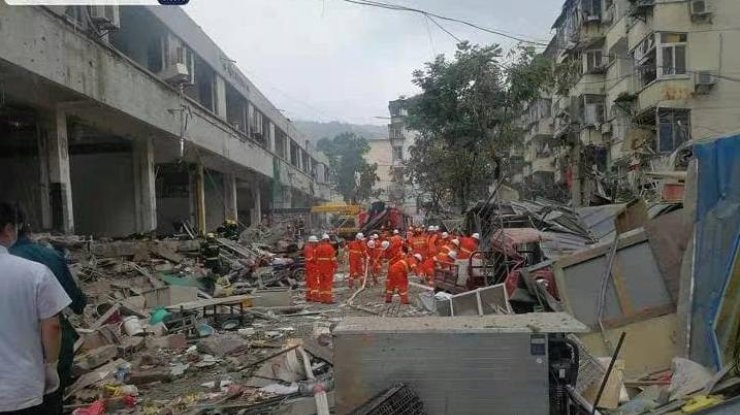 Фото: взрыв в Китае / news.cctv.com
