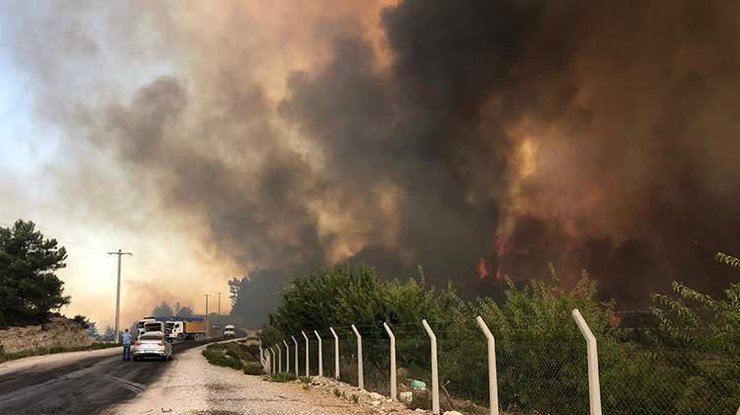 В Турции лесные пожары "атаковали" курортный город (видео ...