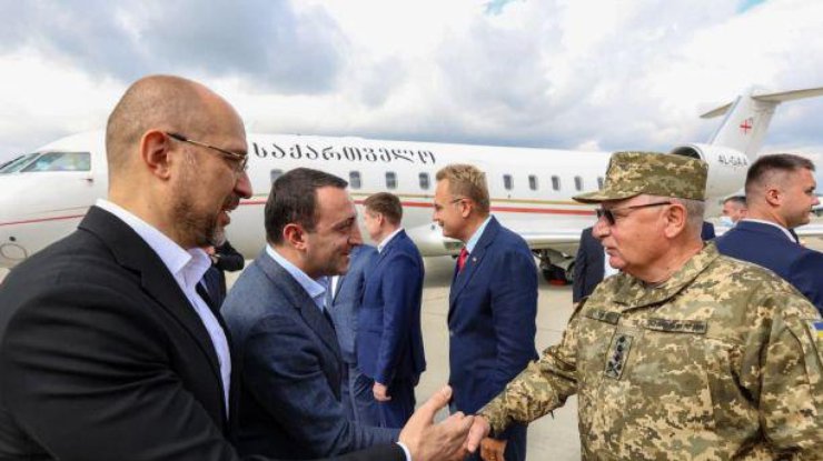 Gремьер-министр Грузии прибыл в Украину / Фото: t.me/Denys_Smyhal