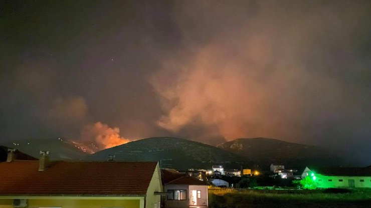 Лесные пожары в Хорватии/ фото: Facebook