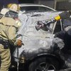 В Харькове ночью сожгли шесть автомобилей, в том числе начальника отдела полиции (видео)
