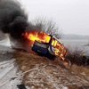 Под Днепром сгорел пассажирский автобус, есть жертвы (фото)