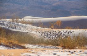 Снег выпал в пустыне Сахара Karim Bouchetta/Bav Media