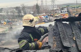 Под Киевом горит пятиэтажка