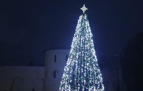 В Україні запалили першу новорічну ялинку (фото)