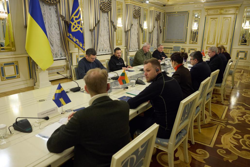 Президент України Володимир Зеленський зустрівся з головами МЗС Литви, Латвії, Естонії, Фінляндії, Швеції, Норвегії та Ісландії