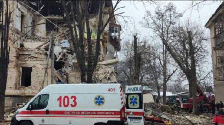 Фото: удар по житловому будинку в Кривому Розі / t.me/tymoshenko_kyrylo
