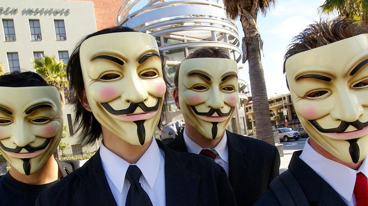 Хакеры Anonymous любят маски Гая Фокса